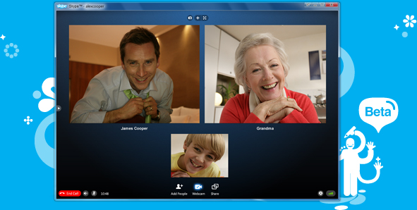 Skype 5.0 Beta: Tatap Muka 5 Orang Sekaligus 12 download 50 beta header