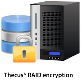 Be 100% Secure® with Thecus AES 256-bit RAID Volume Encryption 1 Thecus