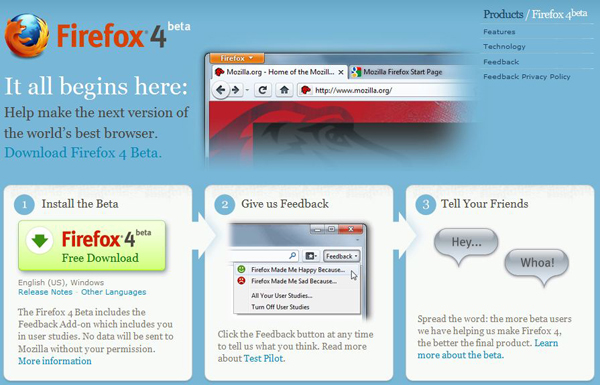 Firefox 4 Masuki Masa Beta 13