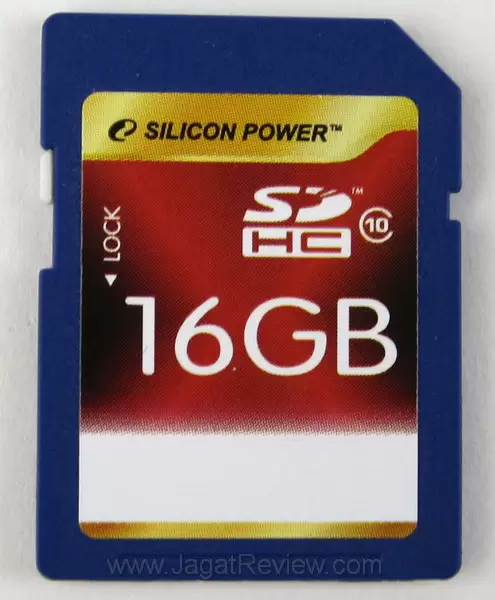Silicon Power SDHC 16 GB Class 10: Debut Kartu Memori Kelas Baru 8 Silicon Power 16 GB Class 10 tampak depan