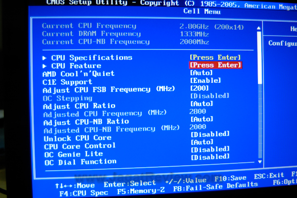 MSI 890FX GD70 BIOS CellMenu