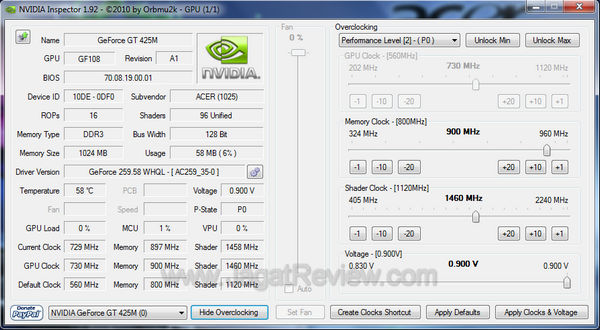 nvidia gt 425m oc nvinspector nvidia gt 425m oc nvinspector