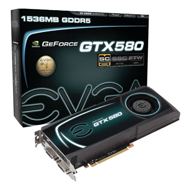 EVGA GeForce GTX 580 Superclocked (797-4050) EVGA GeForce GTX 580 Superclocked 797 4050