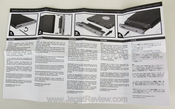 Sharkoon Rapidcase 2.5 USB 3 Quick Guide