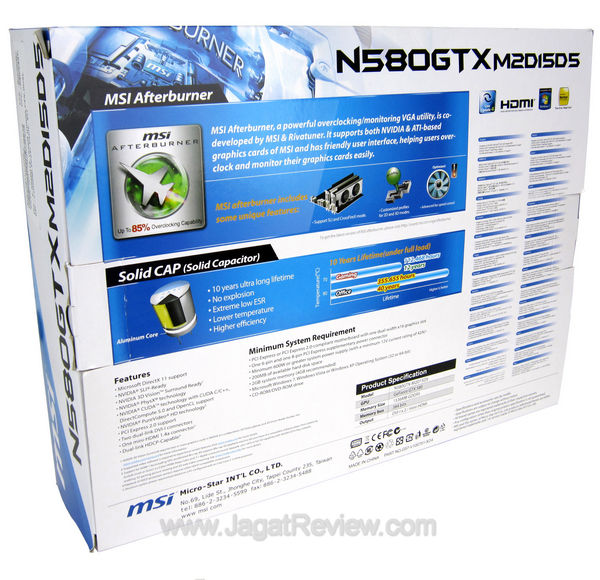 msi gtx 580 back box msi gtx 580 back