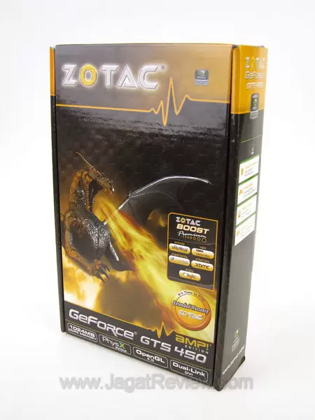 Review-ZOTAC GTS 450 aMP! Edition: Factory Overclocked, Interesting Software Bundle 4 zotac gts 450 amp front