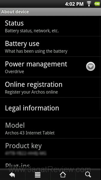 Archos 43 menu baru Archos 43 menu baru