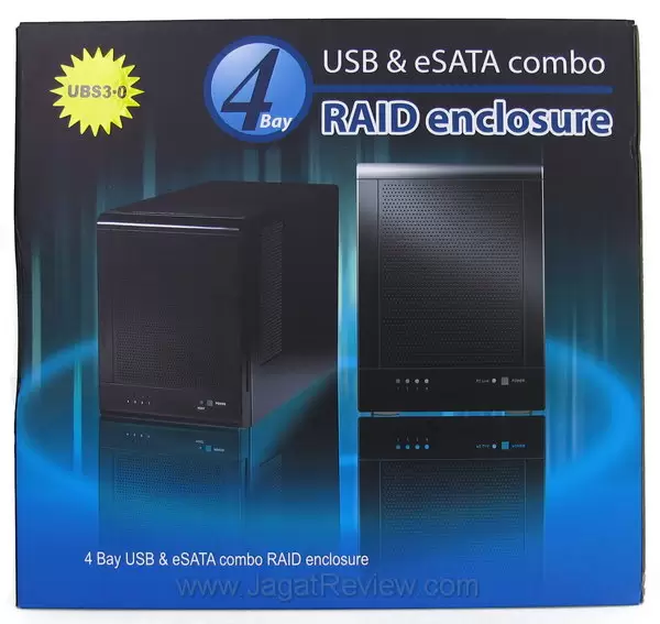 CFI Storage 4 Bay: External RAID dengan USB 3.0 6 CFI Storage 4 Bay Paket Penjualan Tampak Depan