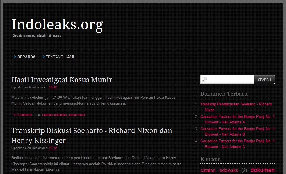 Indoleaks - Wikileaks versi Indonesia 8 indoleaks