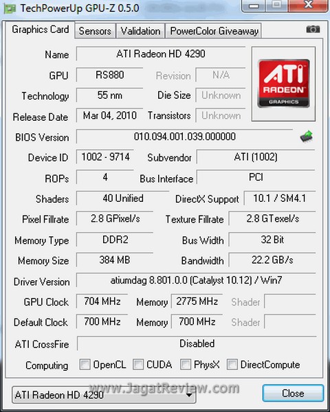 GPUZ MINIX 890GX Standard