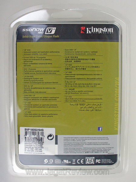 Kingston SSDNow V+ 180 64 GB Bungkus Belakang Kingston SSDNow V+ 180 64 GB Bungkus Belakang