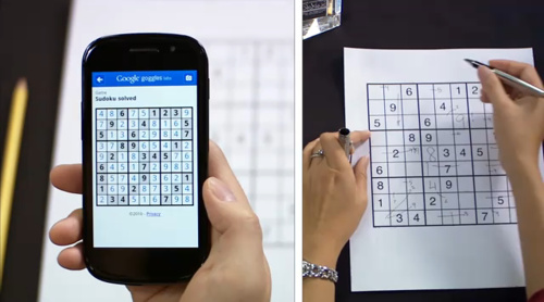 google goggles sudoku