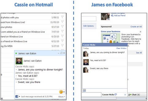 hotmail fb chat