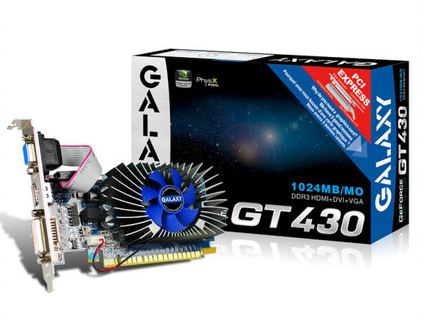 Galaxy GeForce GT 430 Low Profile 700 1600 MHz 1GB 128 bit