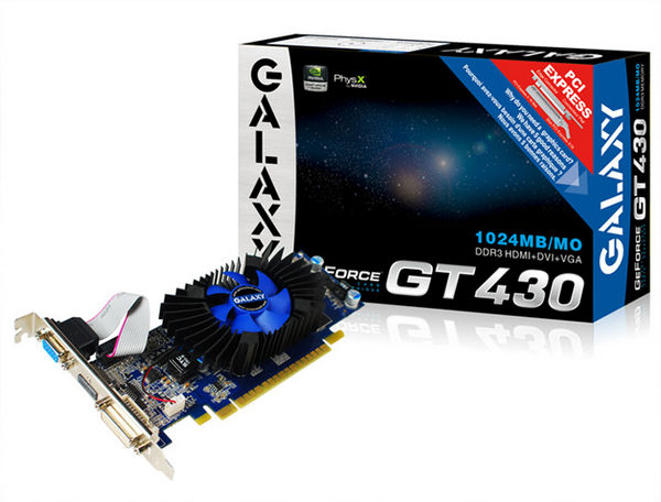 Galaxy GeForce GT 430 Low Profile 700 666 MHz 1GB 64 bit