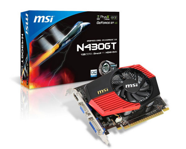 MSI N430GT MD1GD3OC 730 1800 1GB 64 128
