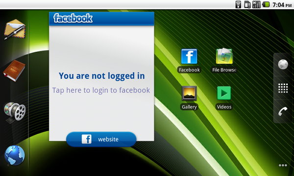 OlivePad HomeScreen Dua