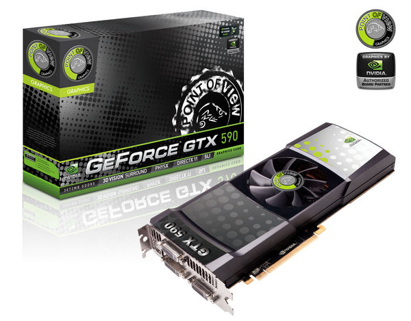 POV GeForce GTX590 Dual GPU 608 3414