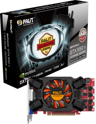 Palit GeForce® GTX 550 Ti 1024MB GDDR5 Sonic Edition 1000 4400