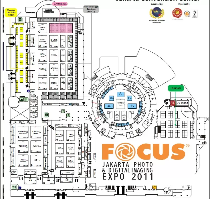 Denah Floorplan Mega Bazaar Computer Jakarta 2011 4 Peta MBC 2011 JCC