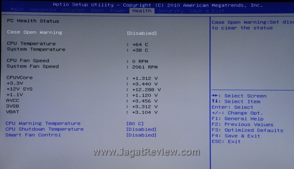 SONY DSC BIOS Health