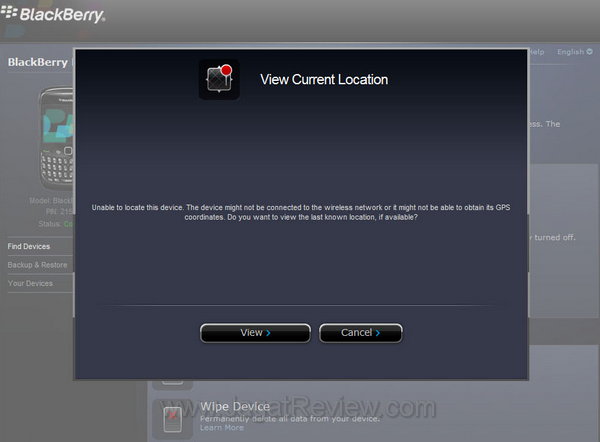 Blackberry Protect GPS Failed