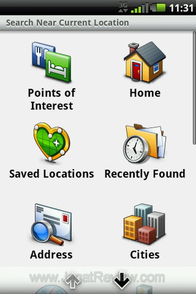 Garmin Asus A10 Garmin Menu