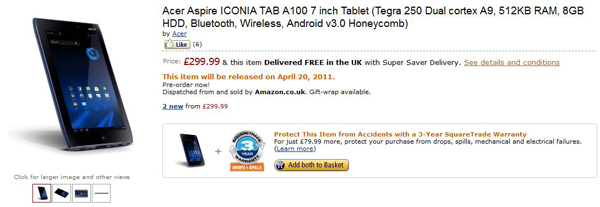 Perangkat Tablet Acer Akan Segera Dipasarkan di Inggris 18 acer aspire iconia tab a100
