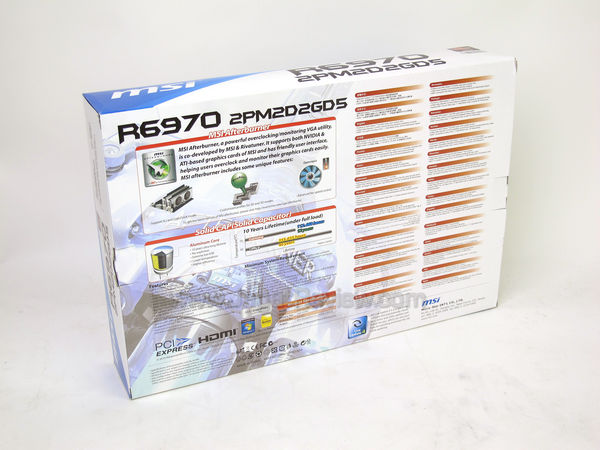 msi hd 6970 back box msi hd 6970 back