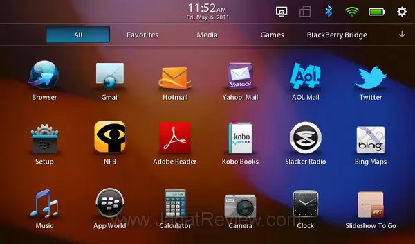 Review Blackberry Playbook: Tablet Pertama dari RIM 3 Blackberry Playbook All Menu