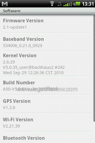 Garmin Asus A50 About