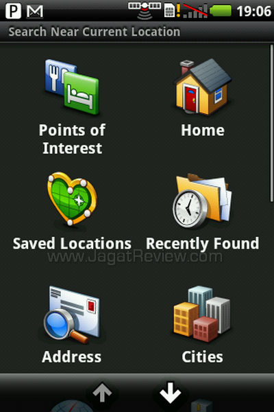 Garmin Asus A50 Garmin Menu