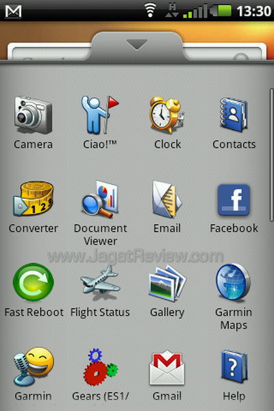 Garmin Asus A50 Menu Screen