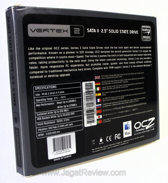OCZ Vertex 2 Paket Penjualan Belakang OCZ Vertex 2 Paket Penjualan Belakang