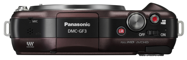 Panasonic DMC GF3 (top) Panasonic DMC GF3 top