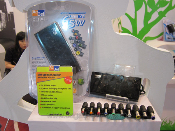 computex2011 11 AcBel Slim USB 65W Adapter