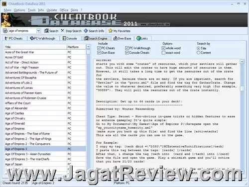 Cheatbook Database 2011: Wadah untuk Berbagai Cheat 7 pengujian 2 2