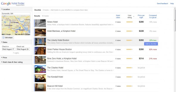 Google Hotel Finder Google Hotel Finder