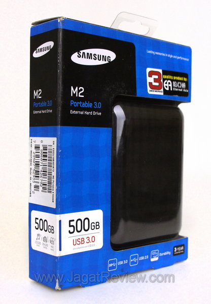 Review Samsung M2 Portable 3.0 500GB: Eksternal Hard Disk Kecepatan Penuh 11 Samsung M2 Portable 3.0 Kemasan