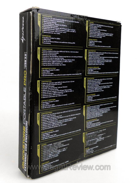 Sharkoon QuickStore Portable Pro USB 3.0 - Kemasan Belakang Sharkoon QuickStore Portable Pro USB 3.0 Kemasan Belakang