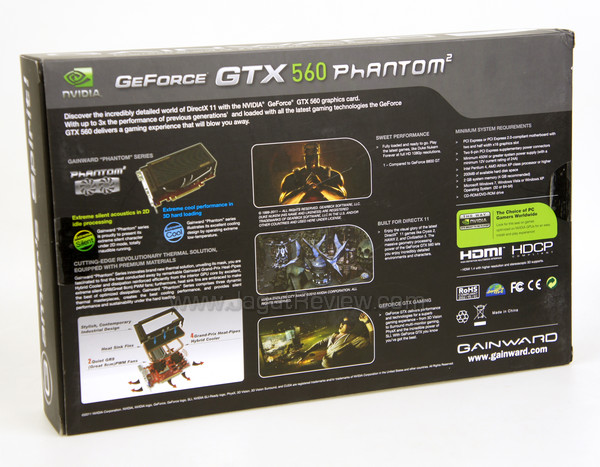 gainward gtx 560 back box gainward gtx 560 back
