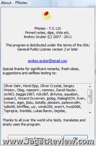 PNotes: Catatan Kecil di Layar Desktop 1 pertama