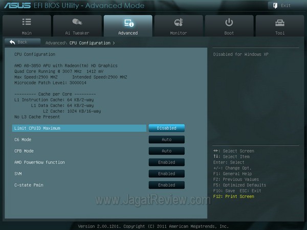 ASUS_F1_A75_V_Pro_BIOS_Advance_CPUConfiguration ASUS F1 A75 V Pro BIOS Advance CPUConfiguration