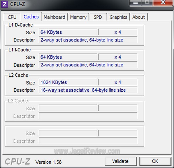 ASUS F1 A75 V Pro CPUZ cache