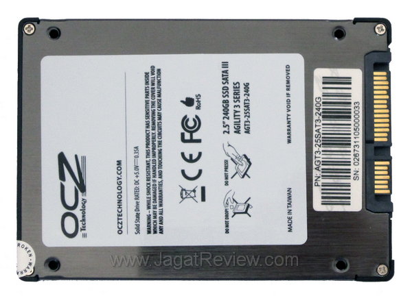 OCZ Agility 3 - Tampak Belakang OCZ Agility 3 Tampak Belakang
