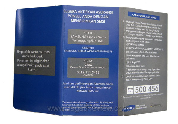 Samsung Galaxy SII - Kartu Asuransi Samsung Galaxy SII Kartu Asuransi