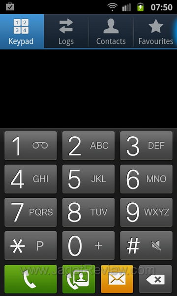 Samsung Galaxy SII - Phone Interface Samsung Galaxy SII Phone Interface