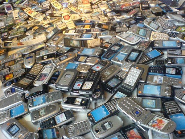 pile of phones