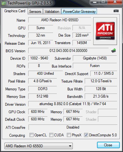 GPUZ_GIGABYTE_A75_D3H_Normal GPUZ GIGABYTE A75 D3H Normal