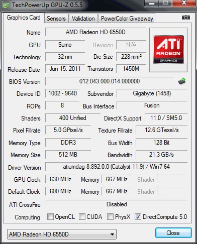 GPUZ_Gigabyte_A75_D3H OC GPUZ Gigabyte A75 D3H OC